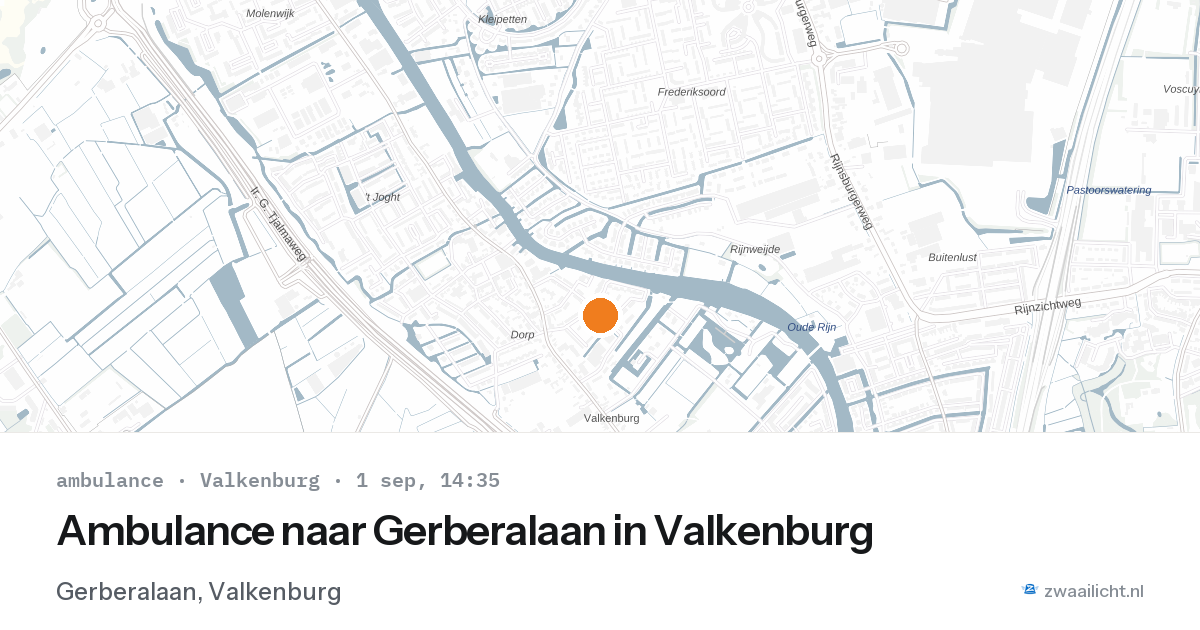 Ambulance naar Gerberalaan in Valkenburg — 1 sep 2026