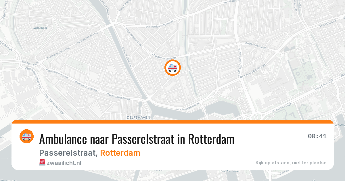 Ambulance naar Passerelstraat in Rotterdam — 14 jul 2026