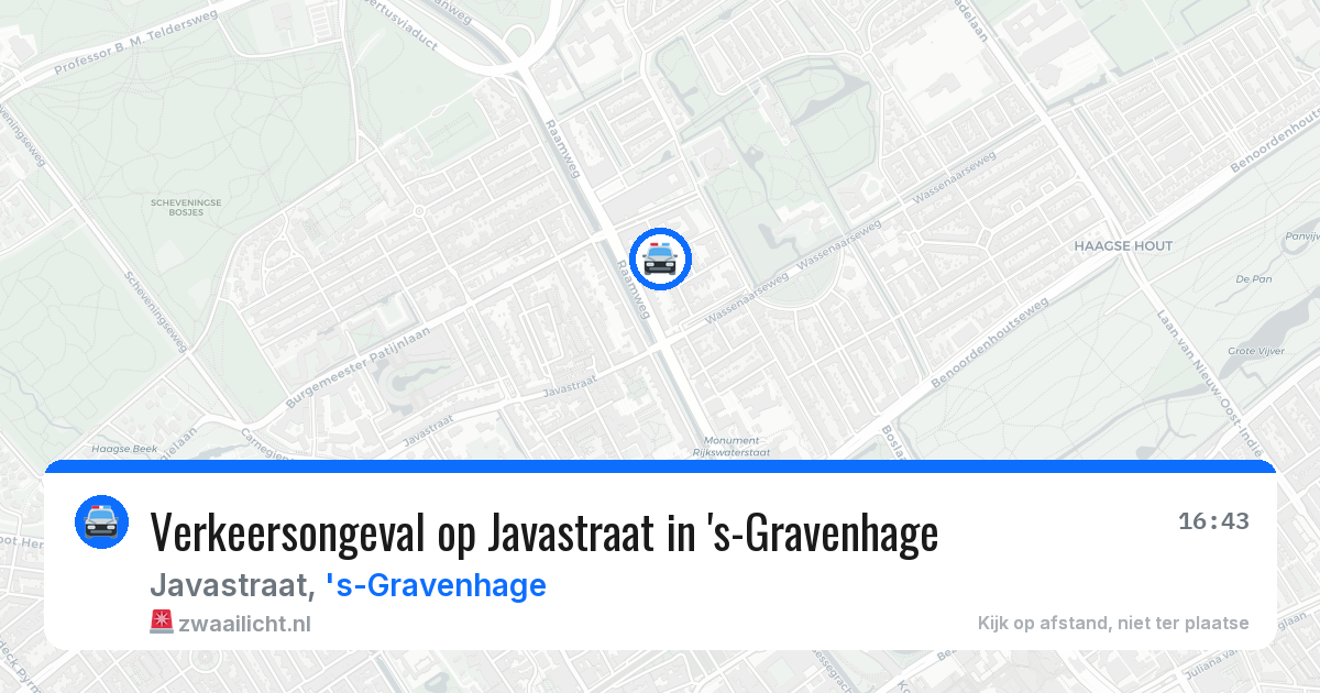 Verkeersongeval op Javastraat in 's-Gravenhage — 27 jun 2026