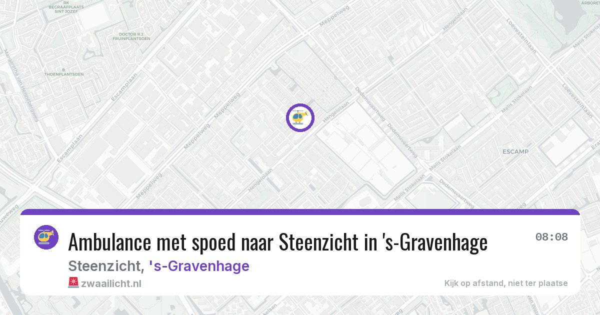 Ambulance met spoed naar Steenzicht in 's-Gravenhage — 1 aug 2026