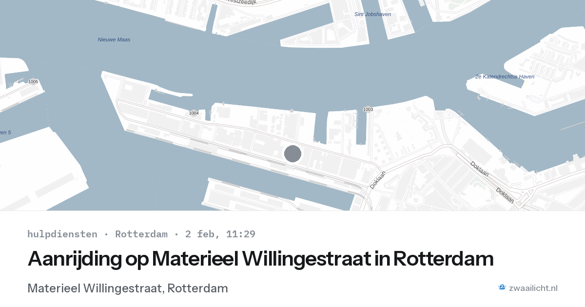 Aanrijding op Materieel Willingestraat in Rotterdam — 2 feb 2026