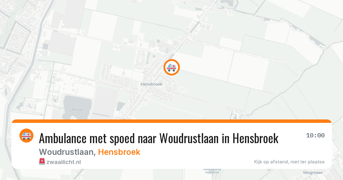 Ambulance met spoed naar Woudrustlaan in Hensbroek — 3 mei 2026