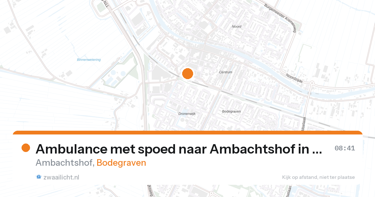Ambulance met spoed naar Ambachtshof in Bodegraven — 9 mei 2026