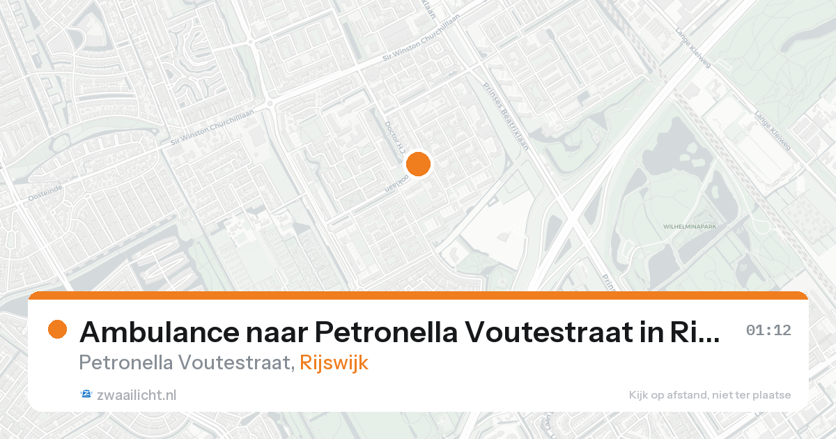 Ambulance naar Petronella Voutestraat in Rijswijk — 25 aug 2026