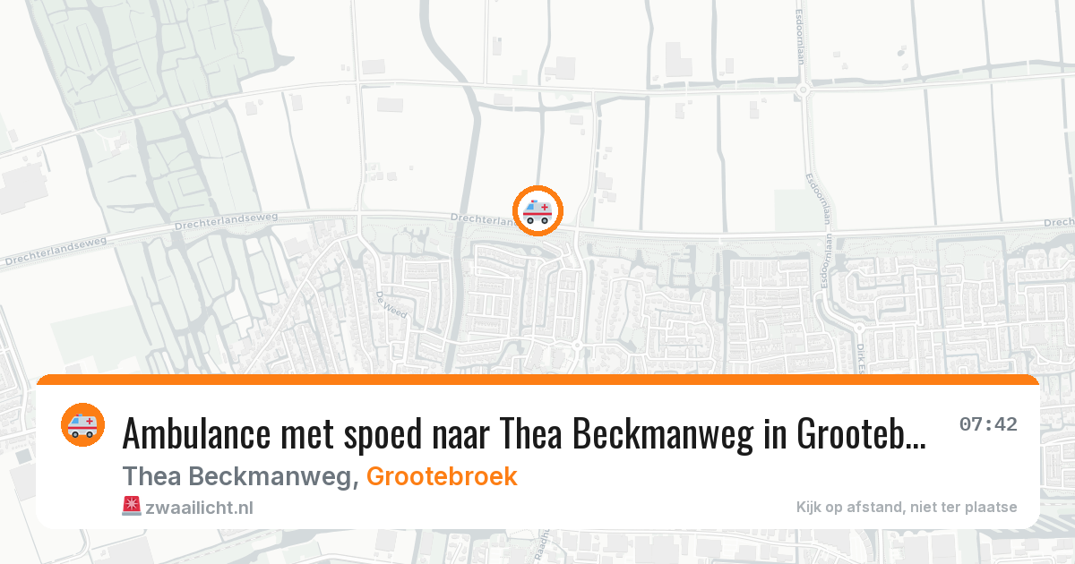 Ambulance met spoed naar Thea Beckmanweg in Grootebroek — 29 jul 2026