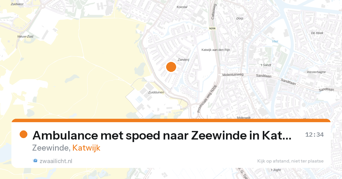 Ambulance met spoed naar Zeewinde in Katwijk — 27 mei 2026