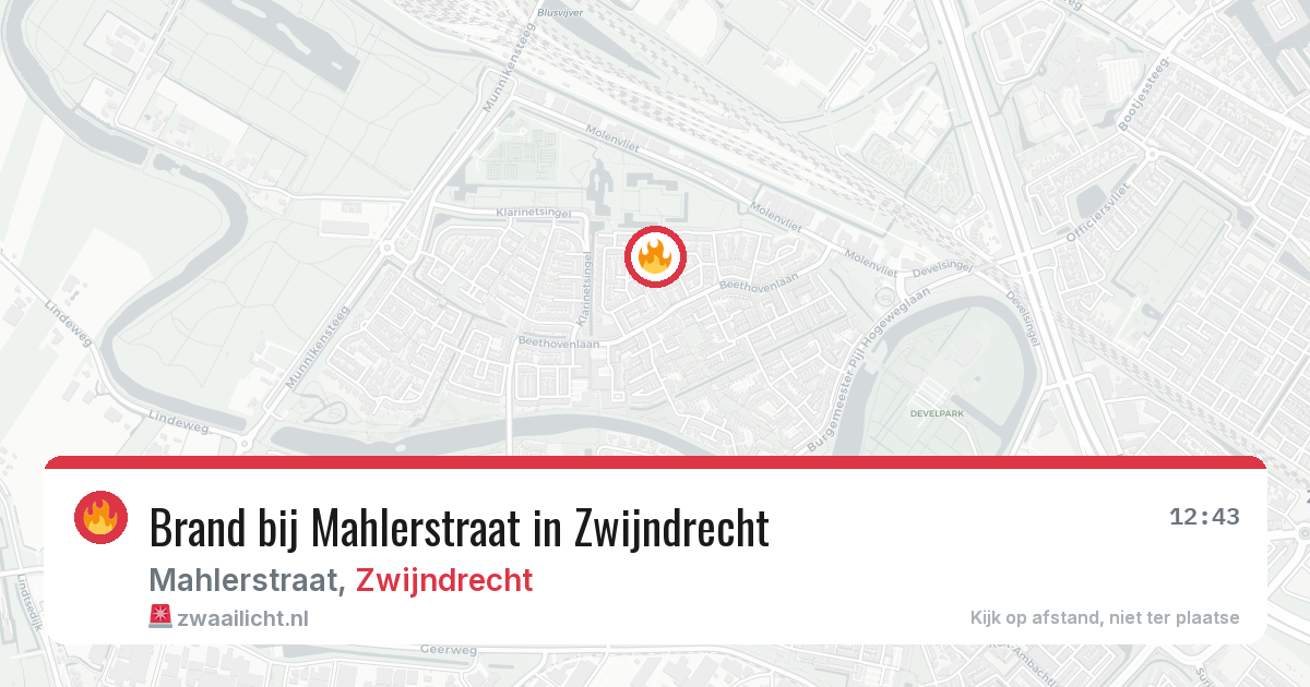 Brand bij Mahlerstraat in Zwijndrecht — 3 aug 2026