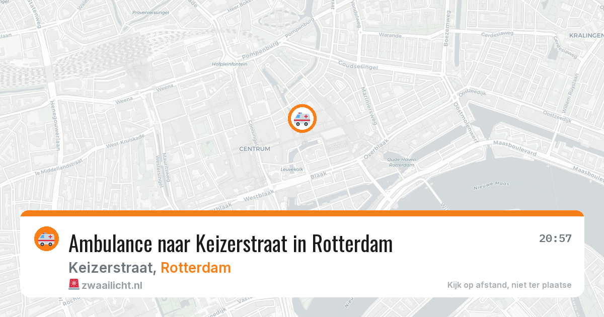 Ambulance naar Keizerstraat in Rotterdam — 23 mei 2026