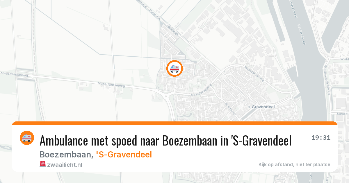 Ambulance met spoed naar Boezembaan in 'S-Gravendeel — 21 mrt 2026