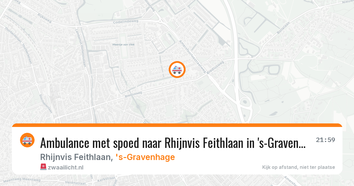 Ambulance met spoed naar Rhijnvis Feithlaan in 's-Gravenhage — 24 jan 2026