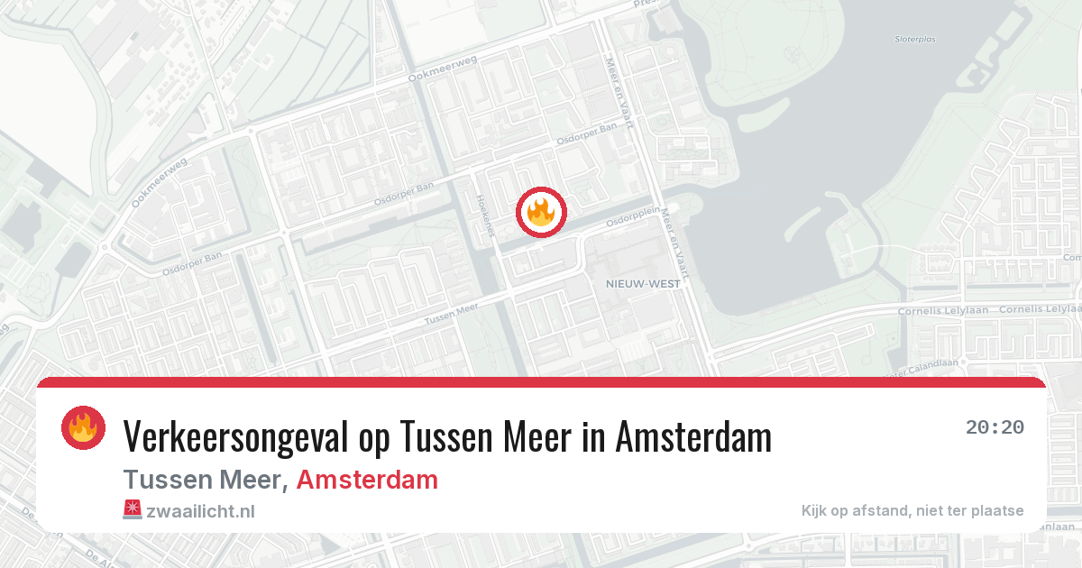Verkeersongeval op Tussen Meer in Amsterdam — 2 mrt 2026