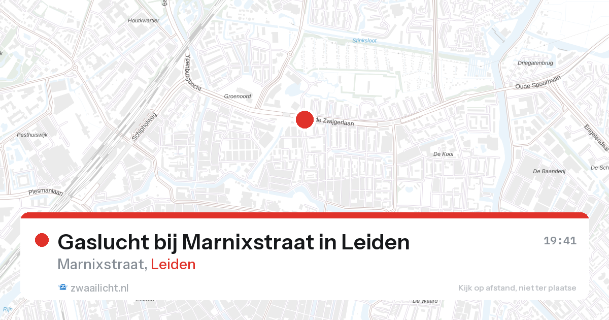 Gaslucht bij Marnixstraat in Leiden — 17 feb 2026
