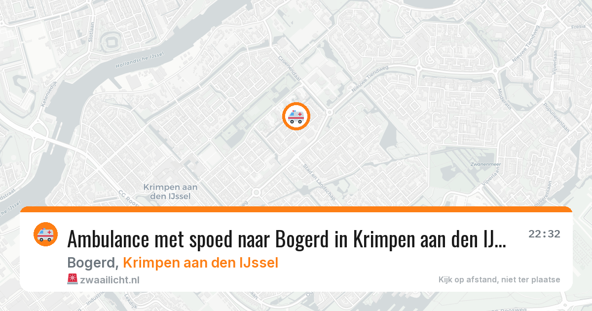 Ambulance met spoed naar Bogerd in Krimpen aan den IJssel — 4 jul 2026
