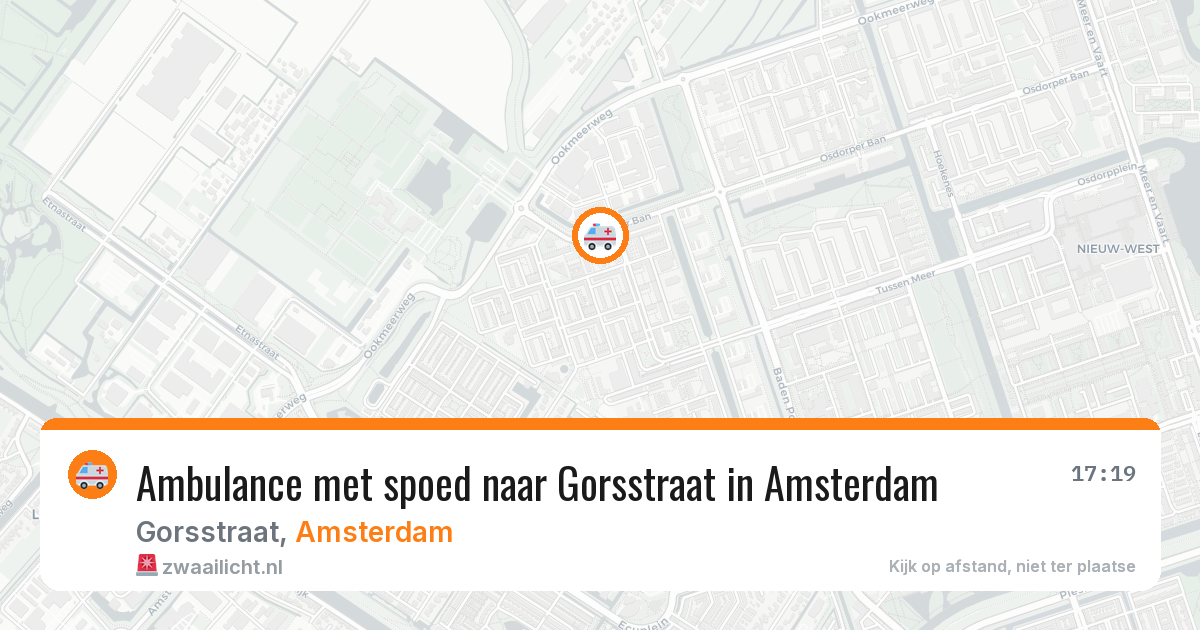 Ambulance met spoed naar Gorsstraat in Amsterdam — 11 apr 2026