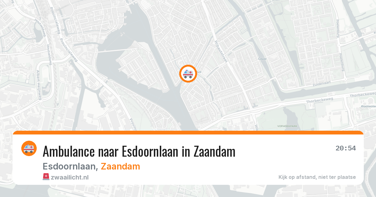 Ambulance naar Esdoornlaan in Zaandam — 12 aug 2026