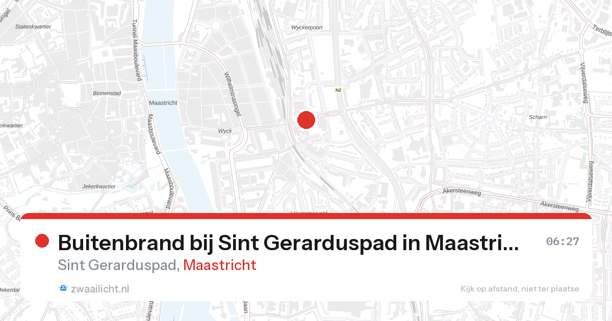 Buitenbrand bij Sint Gerarduspad in Maastricht — 16 aug 2026