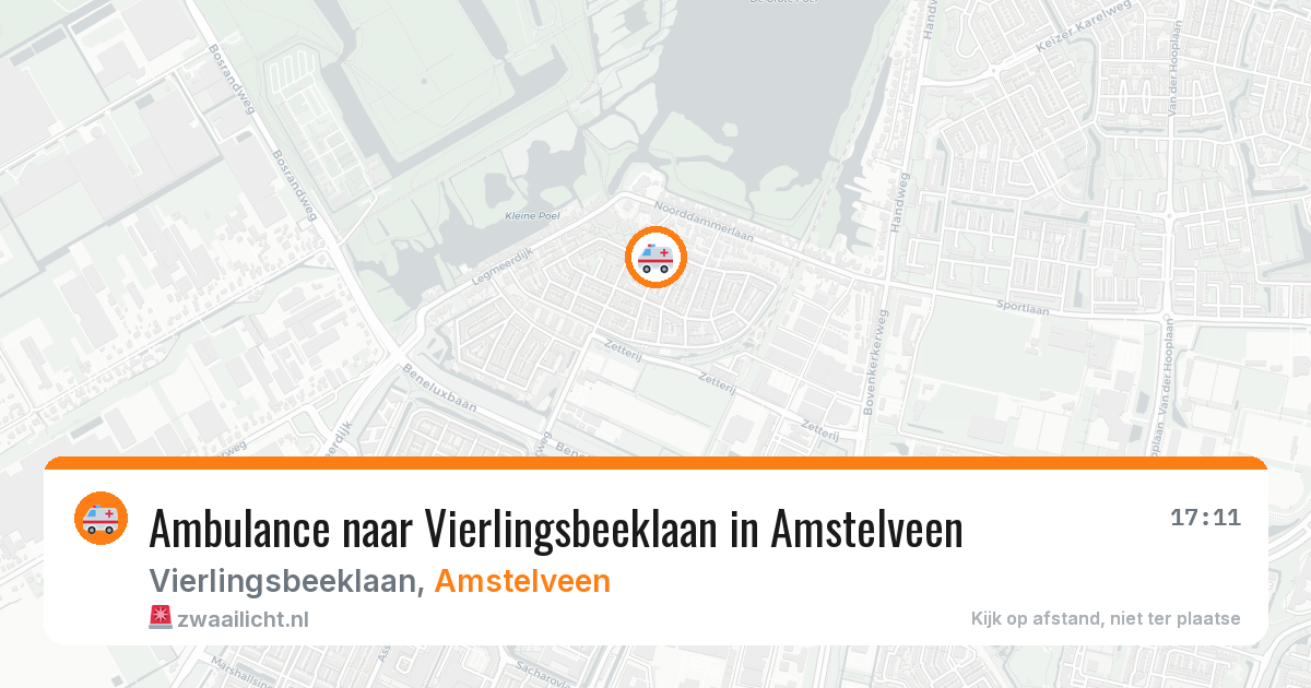 Ambulance naar Vierlingsbeeklaan in Amstelveen — 8 mei 2026