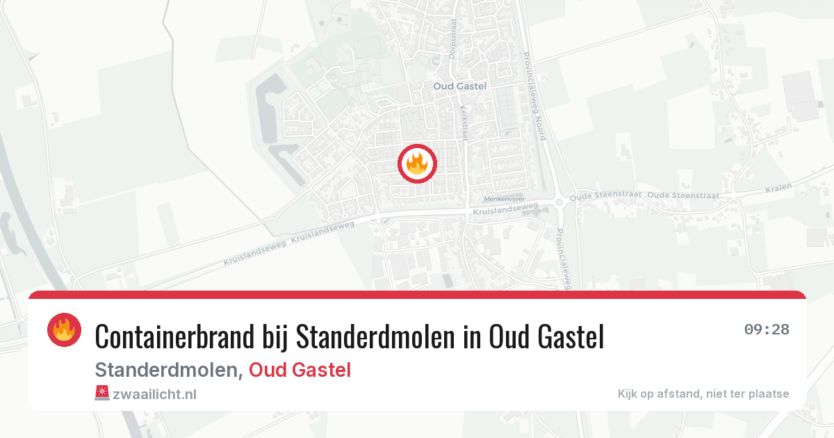 Containerbrand bij Standerdmolen in Oud Gastel — 27 jun 2026