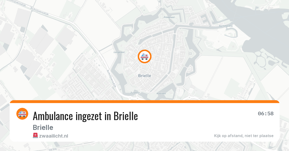 Ambulance ingezet in Brielle — 27 jun 2026 | 🚨 Zwaailicht.nl