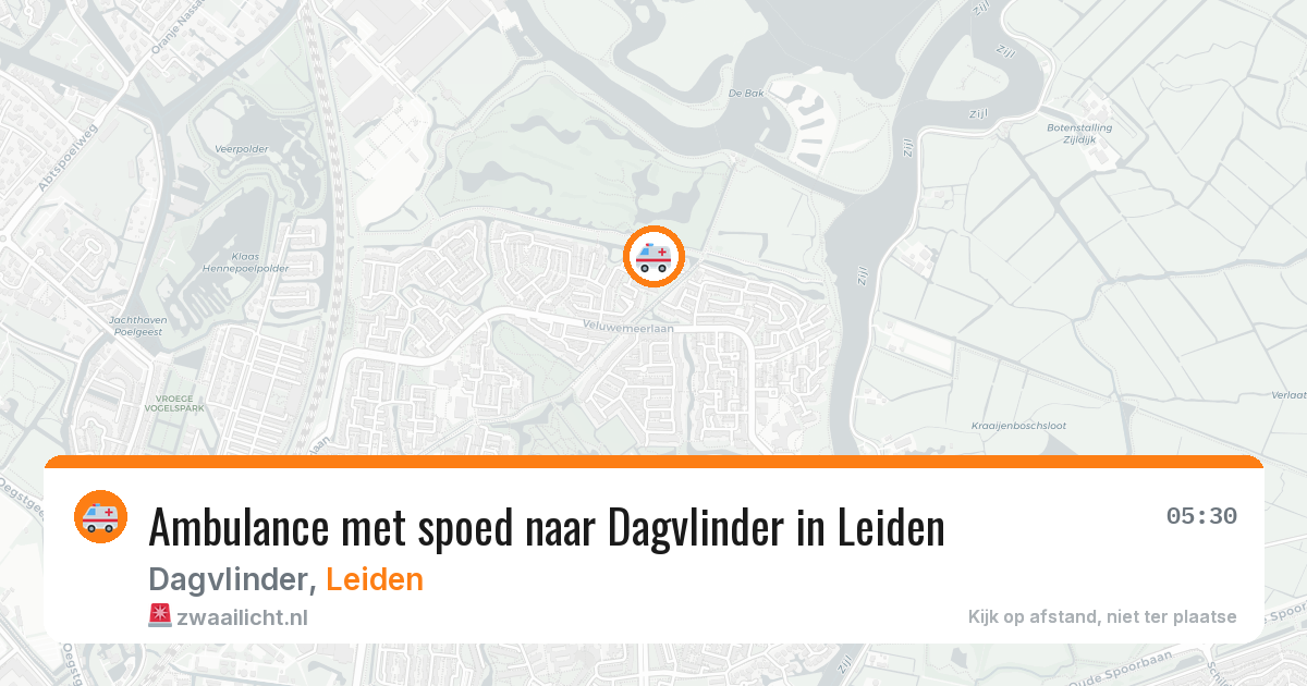 Ambulance met spoed naar Dagvlinder in Leiden — 29 jan 2026