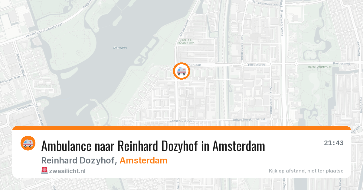 Ambulance naar Reinhard Dozyhof in Amsterdam — 24 jun 2026