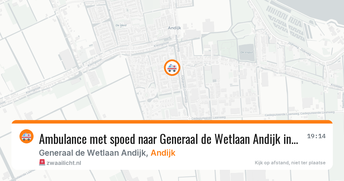 Ambulance met spoed naar Generaal de Wetlaan Andijk in Andijk — 21 jan 2026