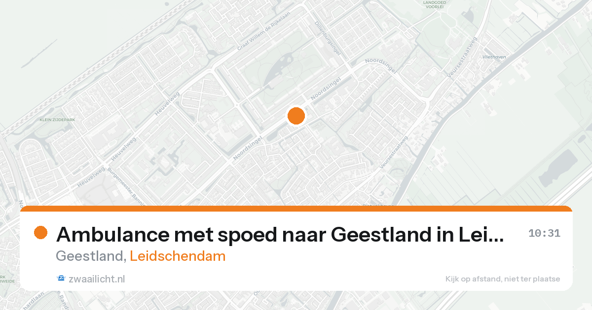 Ambulance met spoed naar Geestland in Leidschendam — 31 jan 2026
