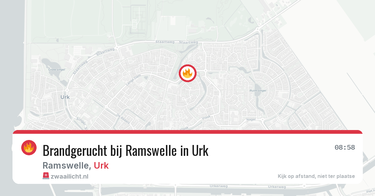 Brandgerucht bij Ramswelle in Urk — 25 mei 2026