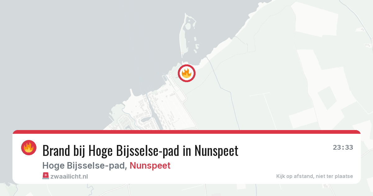 Brand bij Hoge Bijsselse-pad in Nunspeet — 27 jun 2026