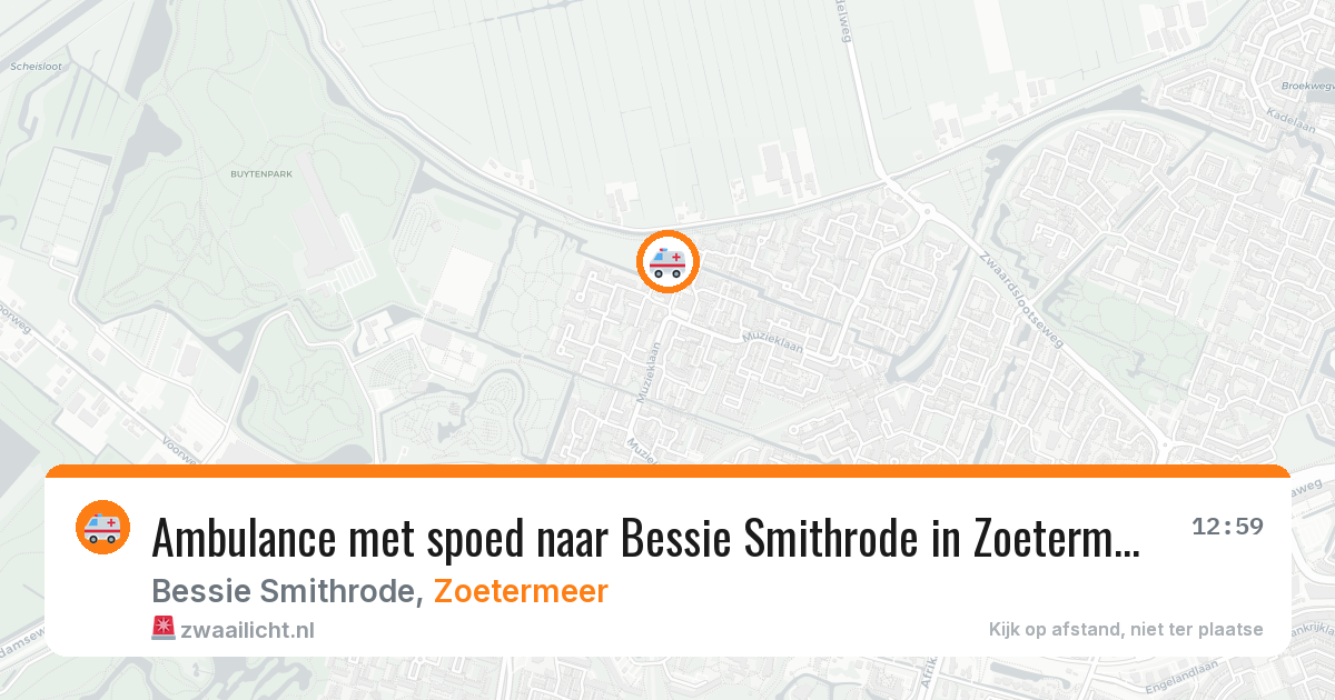 Ambulance met spoed naar Bessie Smithrode in Zoetermeer — 9 apr 2026
