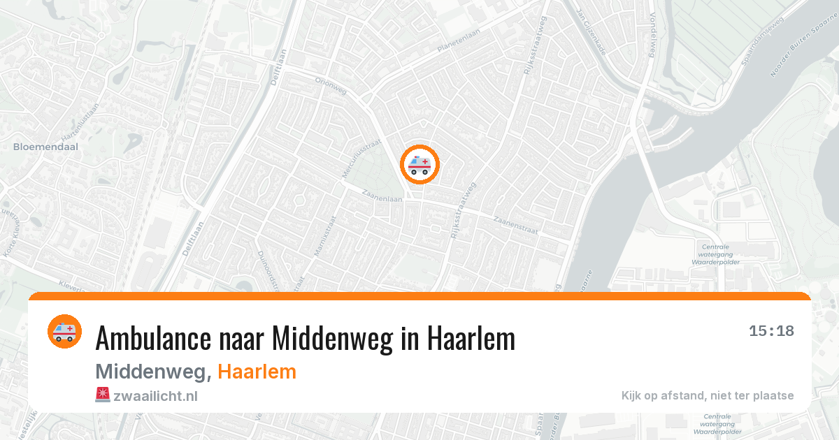 Ambulance naar Middenweg in Haarlem — 17 jul 2026
