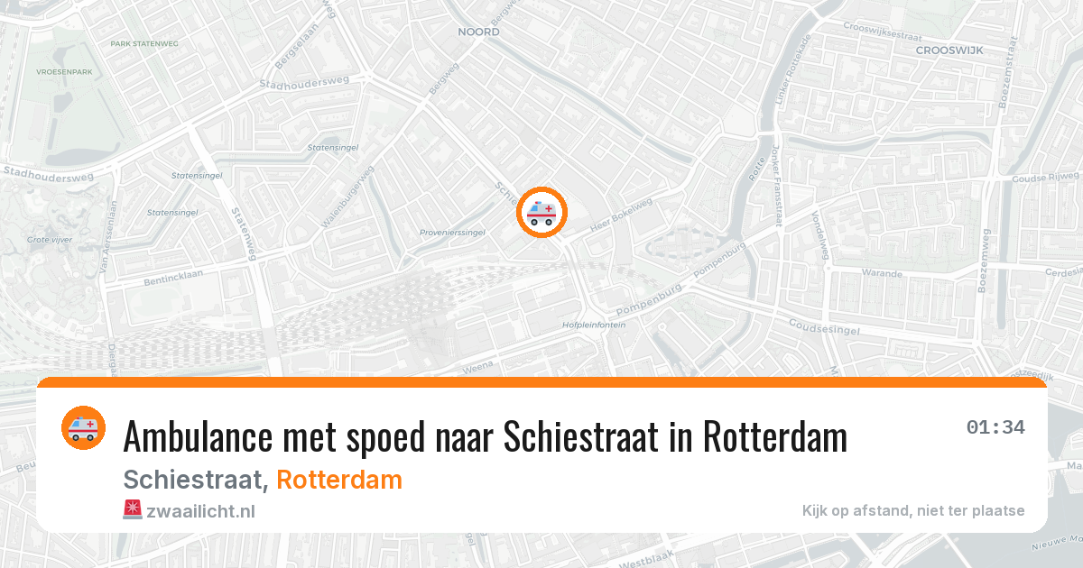 Ambulance met spoed naar Schiestraat in Rotterdam — 5 jul 2026