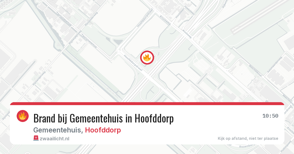 Brand bij Gemeentehuis in Hoofddorp — 1 jun 2026