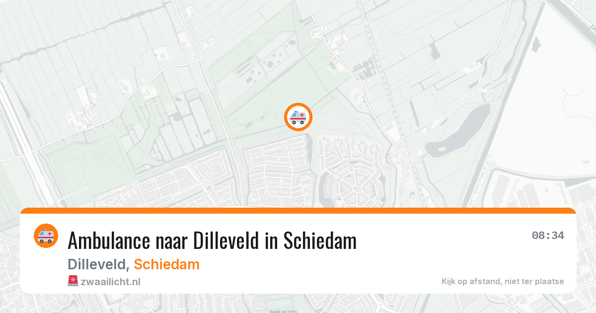 Ambulance naar Dilleveld in Schiedam — 19 mei 2026
