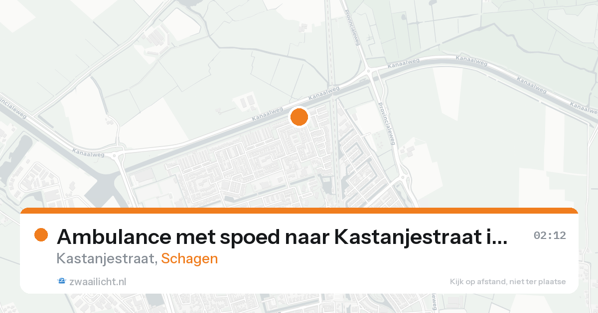 Ambulance met spoed naar Kastanjestraat in Schagen — 26 aug 2026