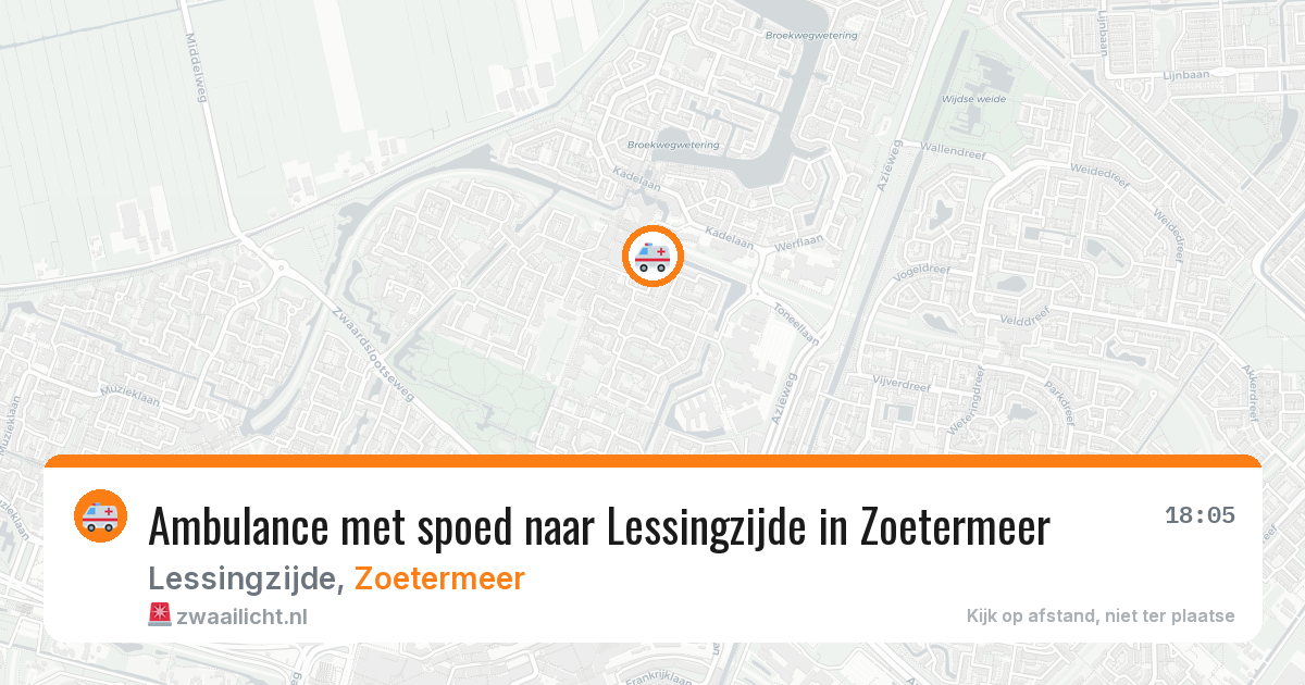 Ambulance met spoed naar Lessingzijde in Zoetermeer — 17 mrt 2026