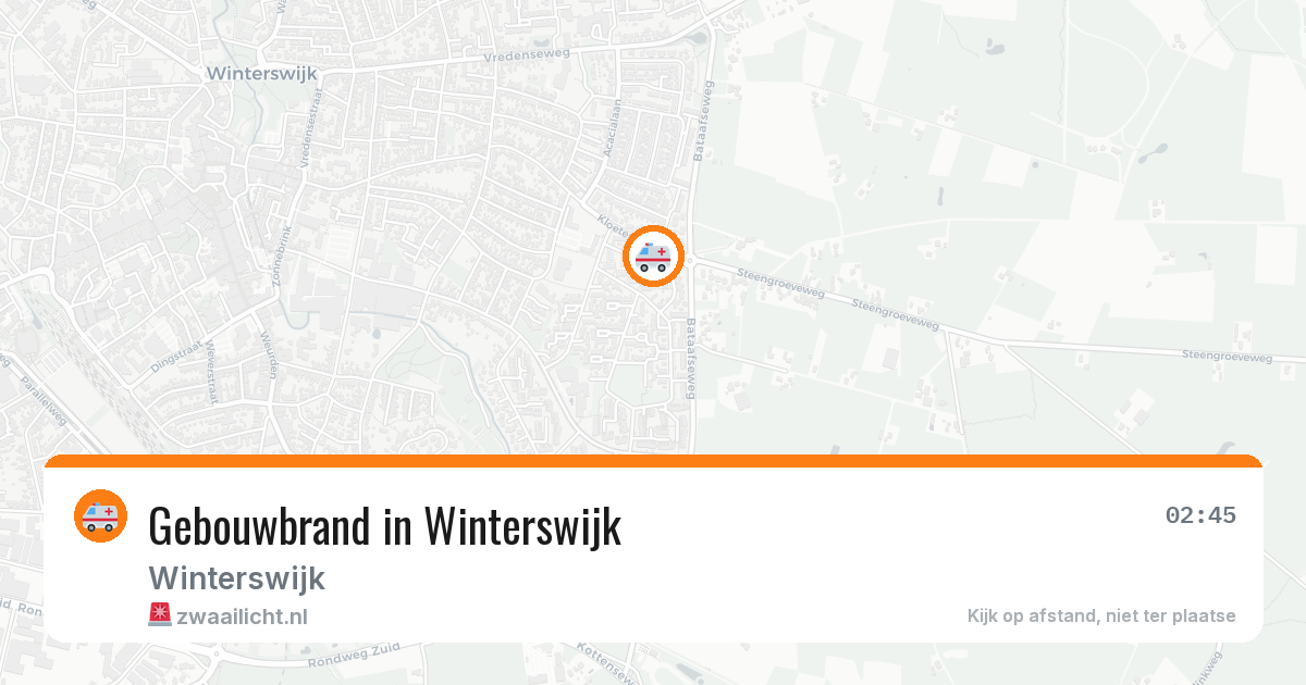 Gebouwbrand in Winterswijk — 5 aug 2026