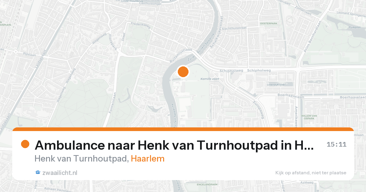 Ambulance naar Henk van Turnhoutpad in Haarlem — 17 aug 2026