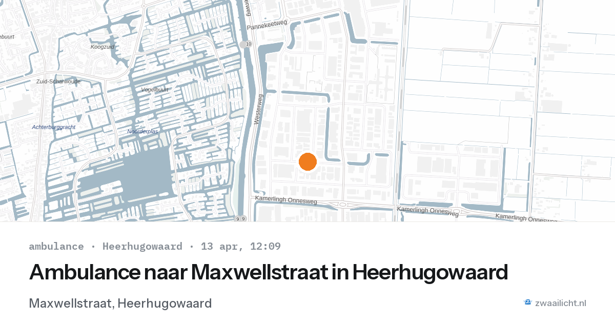 Ambulance naar Maxwellstraat in Heerhugowaard — 13 apr 2026