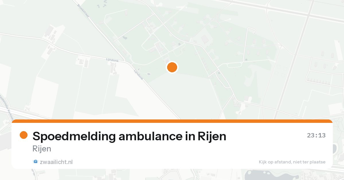 Spoedmelding ambulance in Rijen — 15 aug 2026