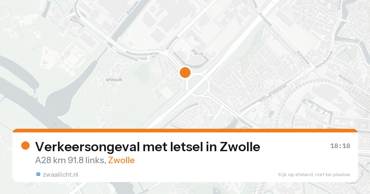 Verkeersongeval met letsel in Zwolle — 19 aug 2026