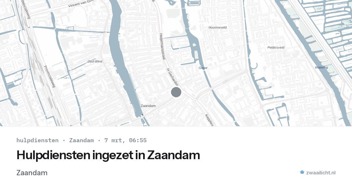Hulpdiensten ingezet in Zaandam — 7 mrt 2026 | 🚨 Zwaailicht.nl