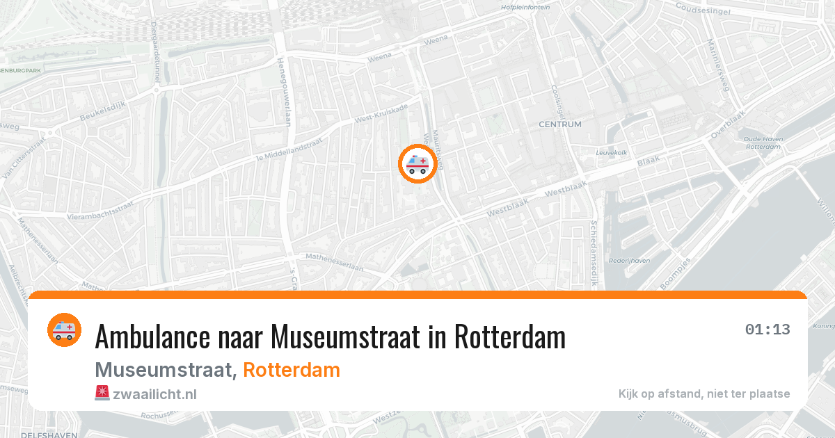 Ambulance naar Museumstraat in Rotterdam — 11 jul 2026