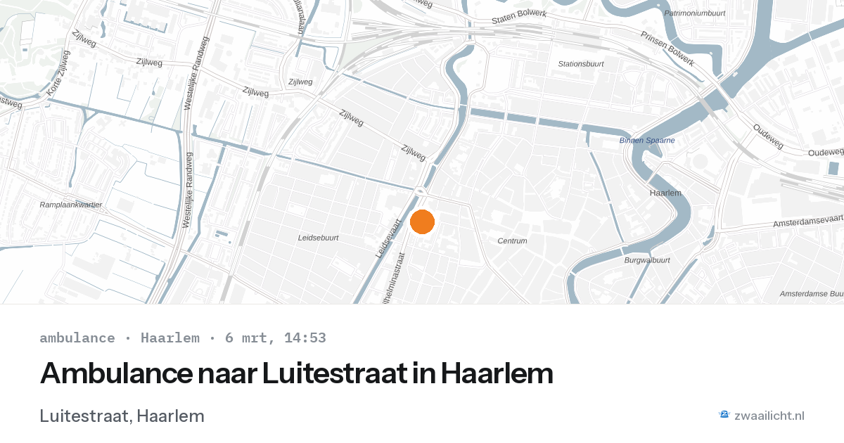 Ambulance naar Luitestraat in Haarlem — 6 mrt 2026