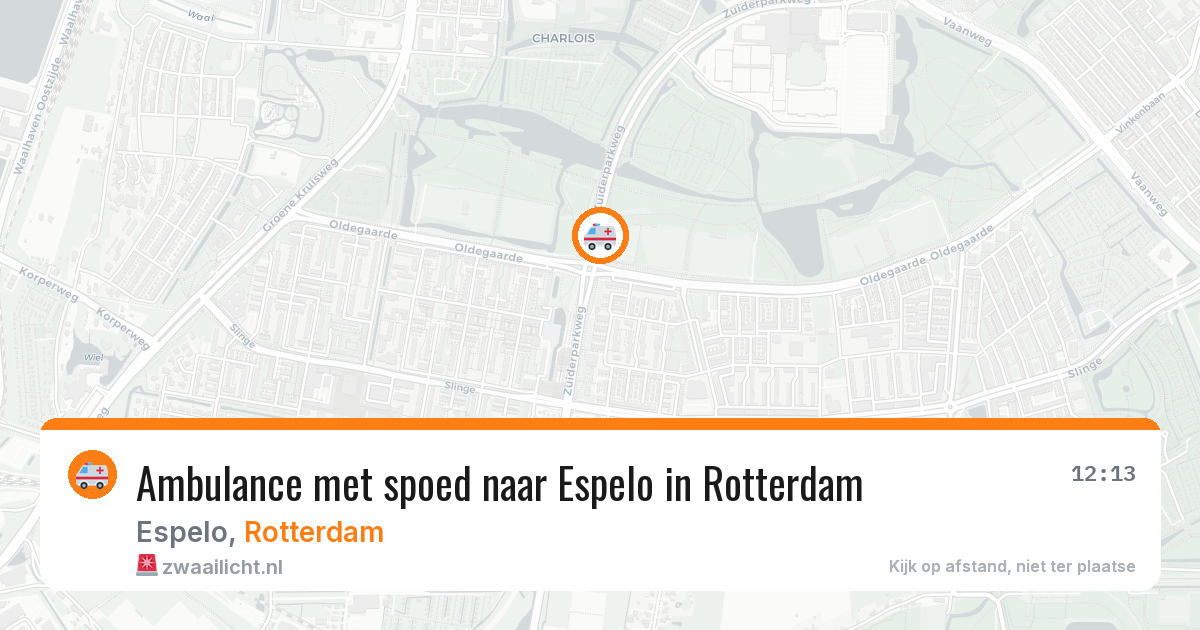Ambulance met spoed naar Espelo in Rotterdam — 3 aug 2026