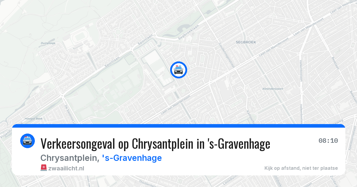 Verkeersongeval op Chrysantplein in 's-Gravenhage — 25 mrt 2026