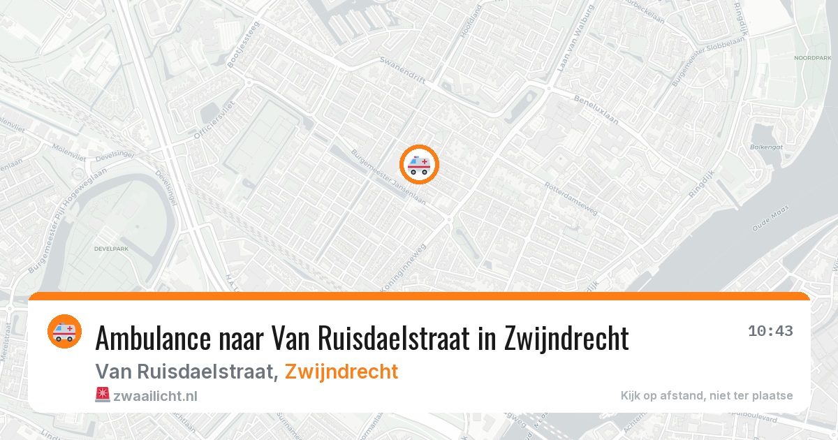 Ambulance naar Van Ruisdaelstraat in Zwijndrecht — 24 jul 2026