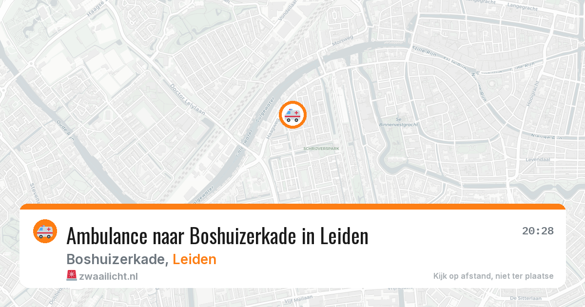 Ambulance naar Boshuizerkade in Leiden — 3 aug 2026