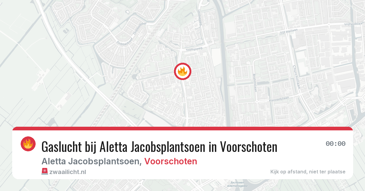 Gaslucht bij Aletta Jacobsplantsoen in Voorschoten — 30 jun 2026