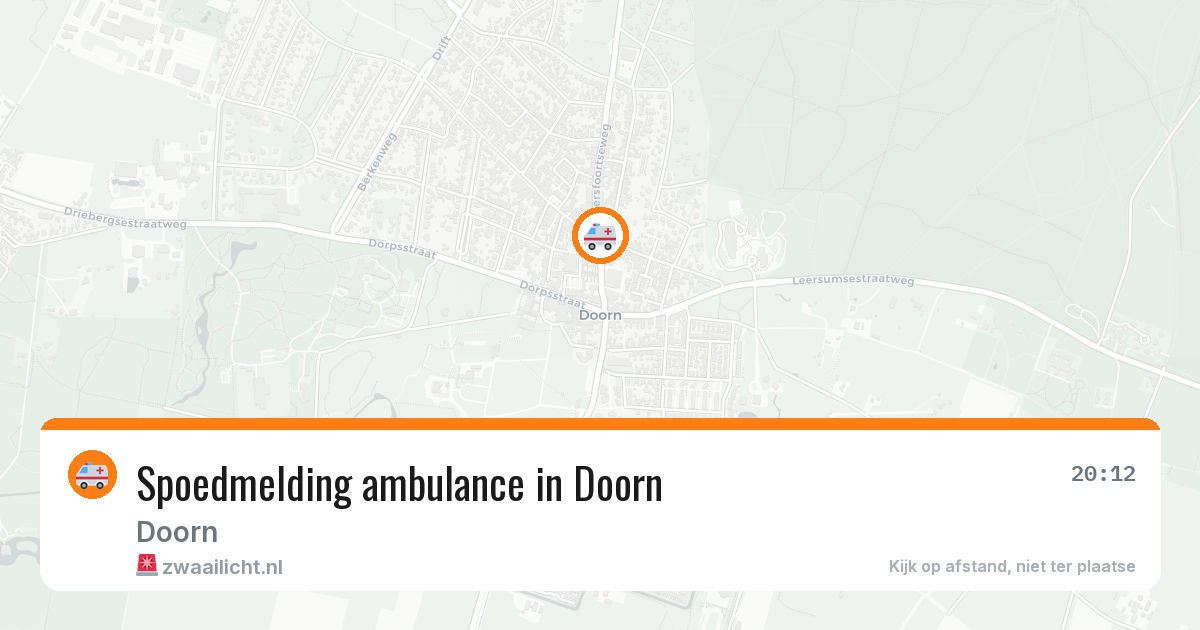 Spoedmelding ambulance in Doorn — 16 mei 2026